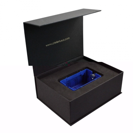 Black flip gift box with EVA foam