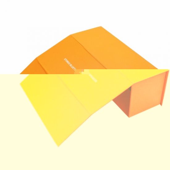 Double-sided orange full printing flat lid gift box