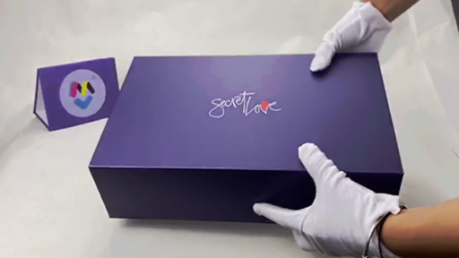 benutzerdefinierte lila Farbe gedruckt magnetische Geschenkbox mit  gestanzt EPE Schaum