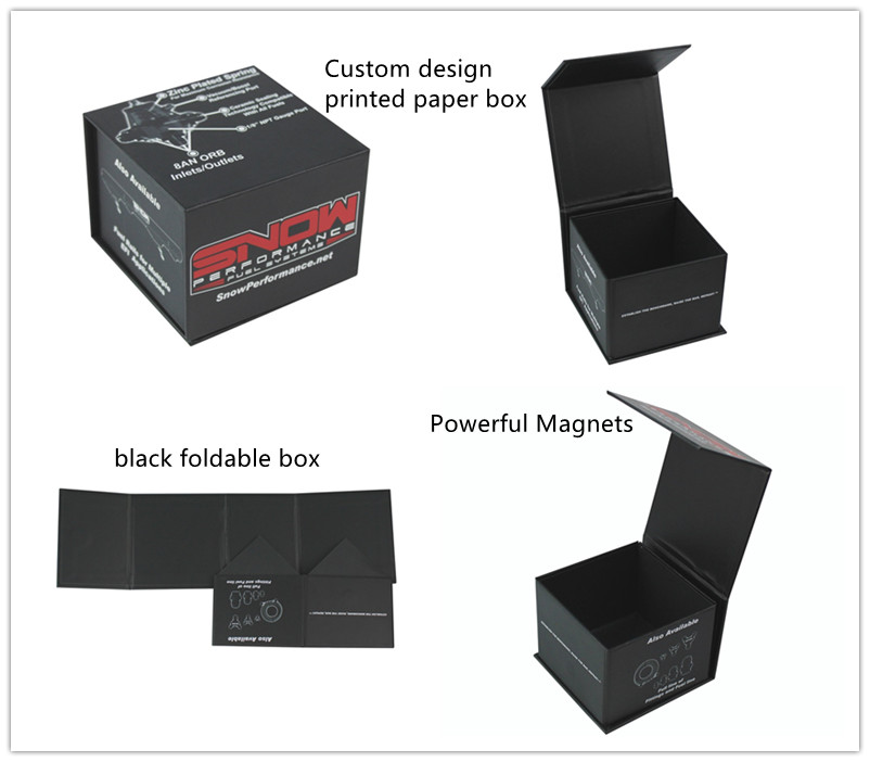 Custom Black Foldable Boxes