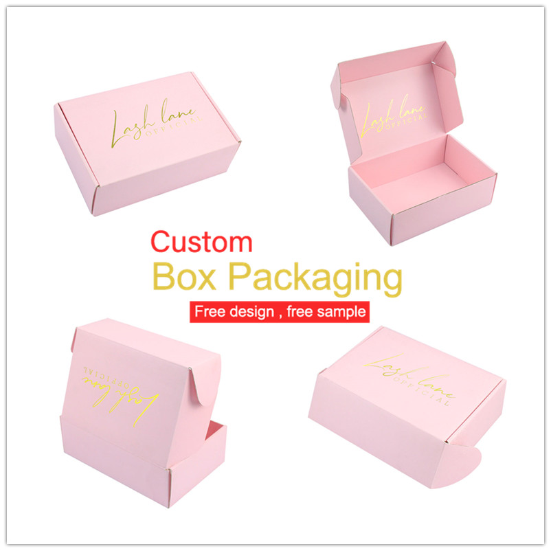 Pink corrugated mailer box
