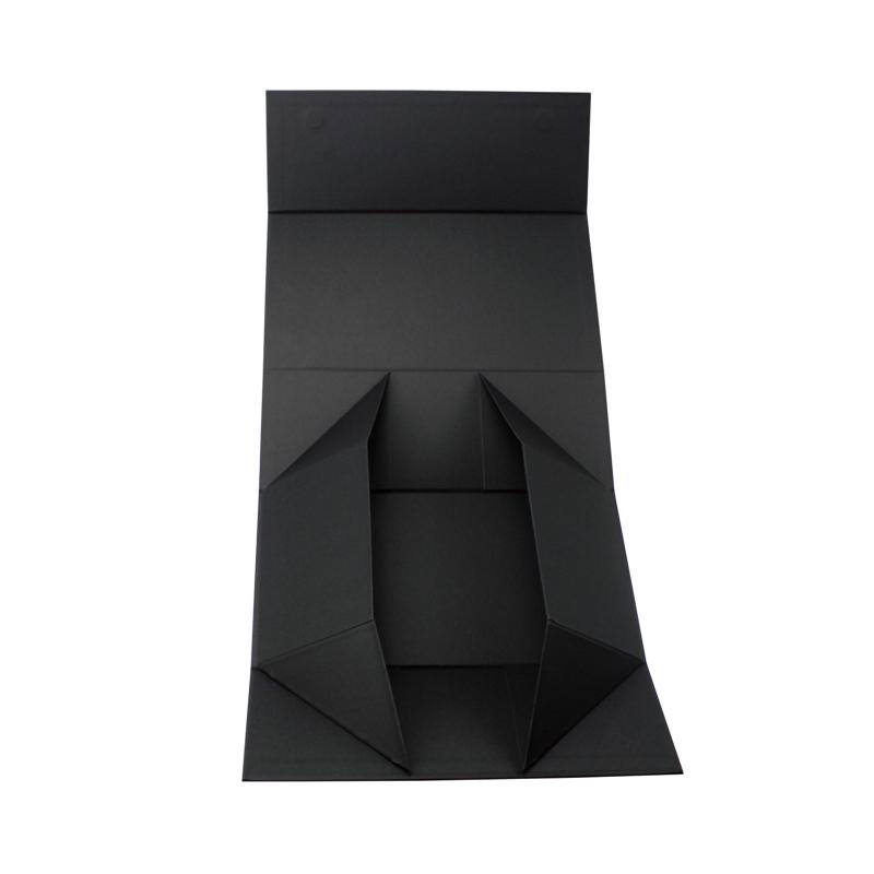 Classic Black Cardboard Foldable Magnetic Paper Boxes