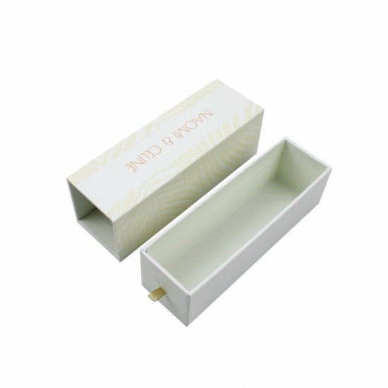 Delicate custom design skin-care box with a drawer