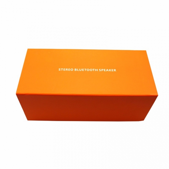 Double-sided orange full printing flat lid gift box