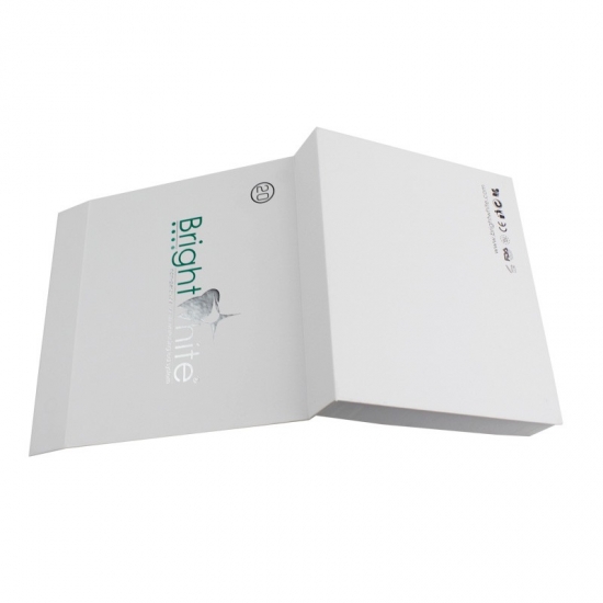 White Flip Top Double-sided white book box