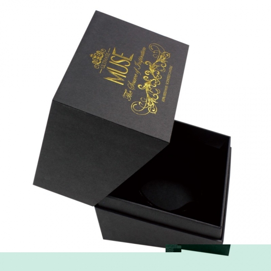 Luxury Candle Boxes Wholesale Black clamshell candle box