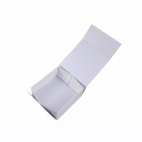 Custom white folding large flat pack cardboard box with lids
