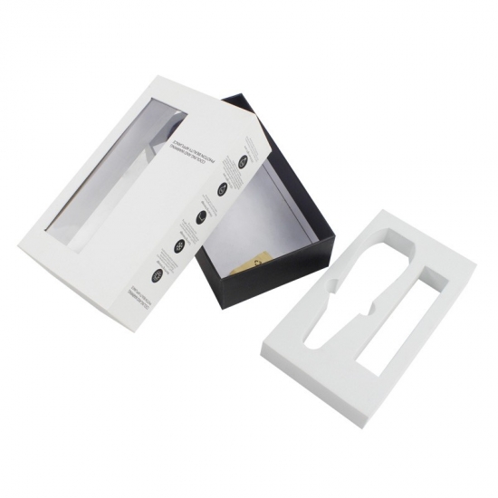  Transparent PVC lid and base gift boxes  with white EVA insert