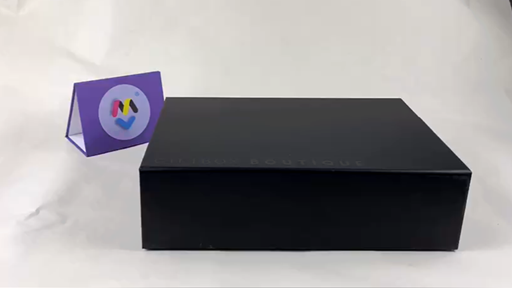 benutzerdefinierte schwarze Pappe magnetische Geschenkbox mit UV-Beschichtung Logo