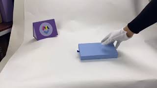 benutzerdefinierte blau Pantone farbig bedruckte verschiebbare Geschenkbox